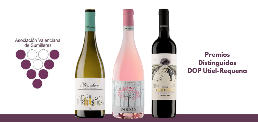 vinos premiados en el certamen anual vinos distinguidos dop utiel-requena de asvasu. Tres de los cinco premios han correspondido a Bodega Sierra Norte.